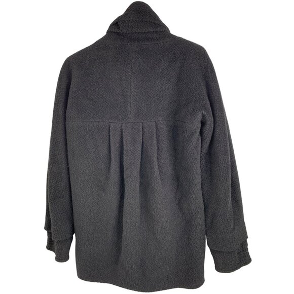 Diane Von Furstenberg Size 0 Alpaca Wool Blend Coat Funnel Neck Full Zip Fleece - Picture 7 of 11